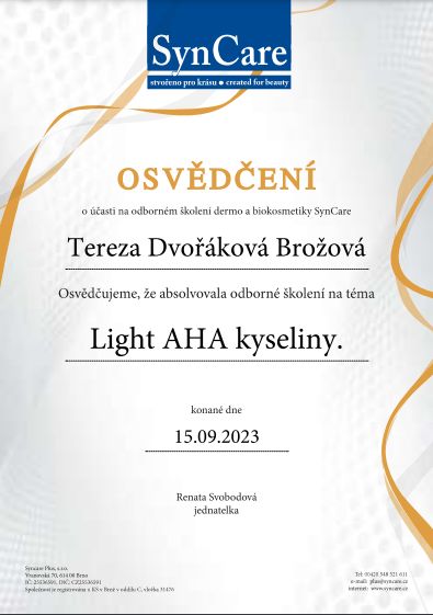 15. Light AHA kyseliny SynCair